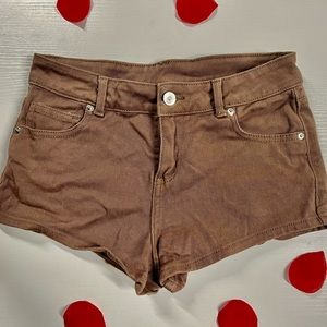 BROWN H&M LOWRISE SHORTS